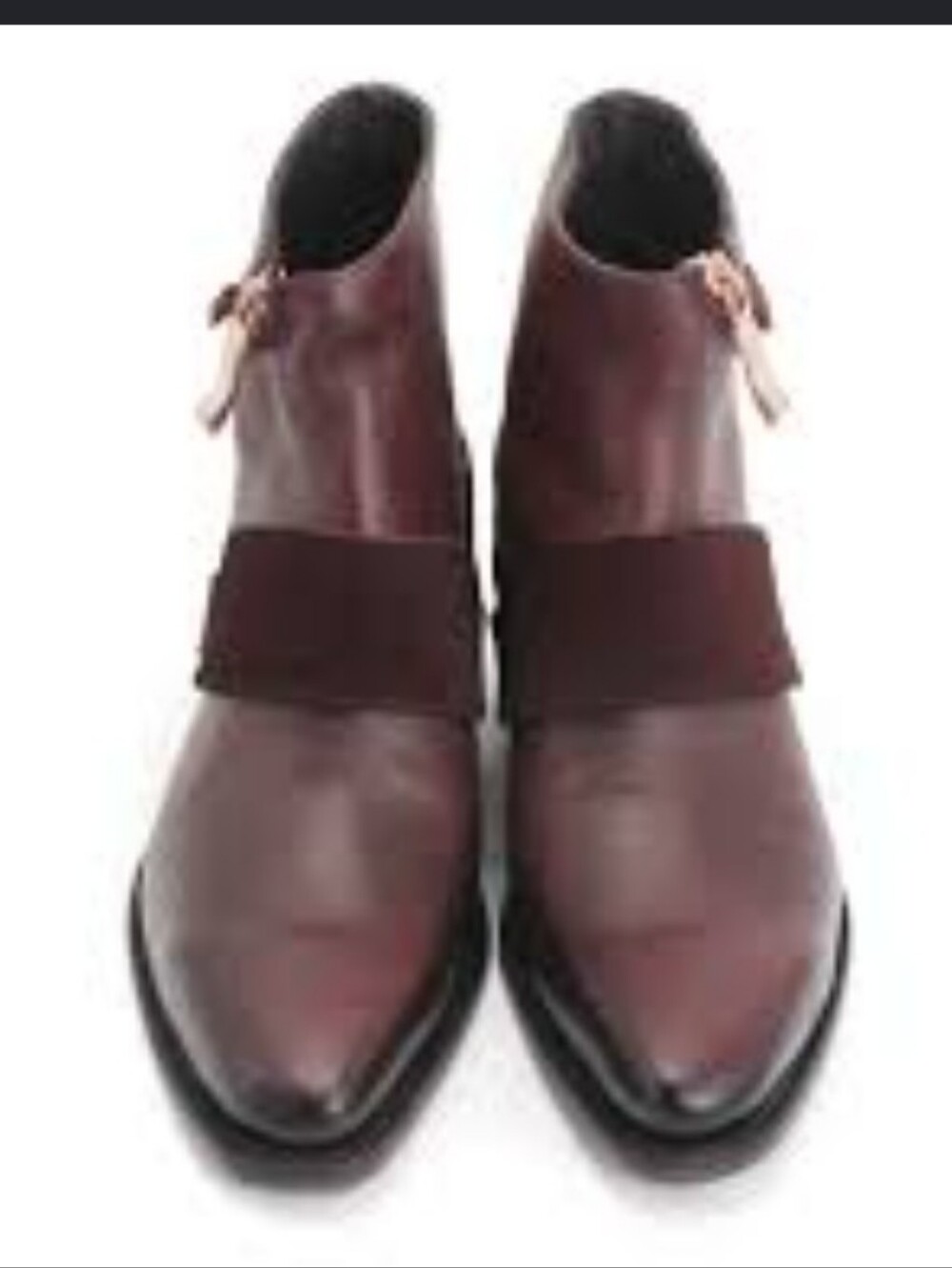 John Fluevog Debbie Short Spiral Zip Boots Burgundy Leather - 6.5